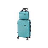 Leziter TraveLux Pro VI gurulós bőrönd szett lagúnakék