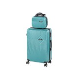 Leziter TraveLux Pro VIII gurulós bőrönd szett lagúnakék