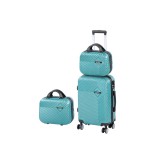 Leziter TraveLux Pro XI gurulós bőrönd szett lagúnakék