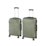 Leziter TraveLux Pro XI gurulós bőrönd szett olajzöld