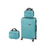Leziter TraveLux Pro XIII gurulós bőrönd szett lagúnakék