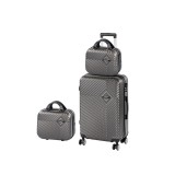Leziter TraveLux Pro XIII gurulós bőrönd szett szürke
