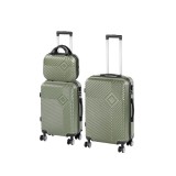 Leziter TraveLux Pro XV gurulós bőrönd szett olajzöld
