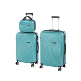 Leziter TraveLux Pro XVI gurulós bőrönd szett lagúnakék
