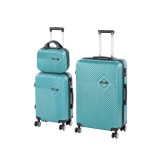 Leziter TraveLux Pro XVII gurulós bőrönd szett lagúnakék
