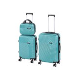 Leziter TraveLux Pro XVIII gurulós bőrönd szett lagúnakék