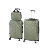 Leziter TraveLux Pro XX gurulós bőrönd szett olajzöld