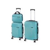 Leziter TraveLux Pro XXI gurulós bőrönd szett lagúnakék