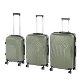 Leziter TraveLux Pro XXI gurulós bőrönd szett olajzöld