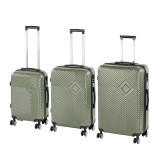 Leziter TraveLux Pro XXI gurulós bőrönd szett olajzöld