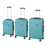 Leziter TraveLux Pro XXII gurulós bőrönd szett lagúnakék