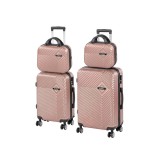 Leziter TraveLux Pro XXII gurulós bőrönd szett rosegold