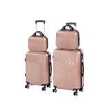Leziter TraveLux Pro XXII gurulós bőrönd szett rosegold