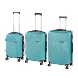 Leziter TraveLux Pro XXIII gurulós bőrönd szett lagúnakék