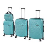 Leziter TraveLux Pro XXIII gurulós bőrönd szett lagúnakék