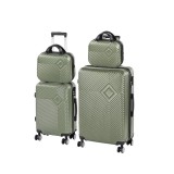 Leziter TraveLux Pro XXIII gurulós bőrönd szett olajzöld