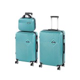 Leziter TraveLux Pro XXIV gurulós bőrönd szett lagúnakék