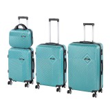 Leziter TraveLux Pro XXV gurulós bőrönd szett lagúnakék
