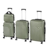 Leziter TraveLux Pro XXV gurulós bőrönd szett olajzöld