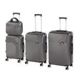 Leziter TraveLux Pro XXV gurulós bőrönd szett szürke