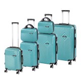 Leziter TraveLux Pro XXXXXIV gurulós bőrönd szett lagúnakék