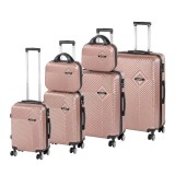 Leziter TraveLux Pro XXXXXIV gurulós bőrönd szett rosegold