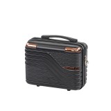 Leziter TraveLux Urban kisméretű kézi bőrönd keményfedeles 28x36x16 cm fekete