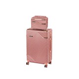 Leziter TraveLux Urban V gurulós bőrönd szett lazacrózsaszín