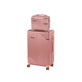 Leziter TraveLux Urban VIII gurulós bőrönd szett lazacrózsaszín
