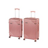 Leziter TraveLux Urban XI gurulós bőrönd szett lazacrózsaszín