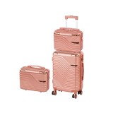 Leziter TraveLux Urban XII gurulós bőrönd szett rosegold