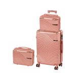 Leziter TraveLux Urban XIII gurulós bőrönd szett rosegold