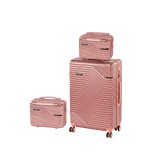 Leziter TraveLux Urban XIV gurulós bőrönd szett lazacrózsaszín