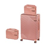 Leziter TraveLux Urban XIV gurulós bőrönd szett rosegold