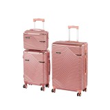 Leziter TraveLux Urban XIX gurulós bőrönd szett rosegold