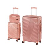 Leziter TraveLux Urban XVI gurulós bőrönd szett rosegold