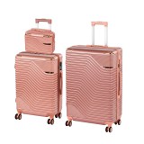 Leziter TraveLux Urban XVII gurulós bőrönd szett rosegold