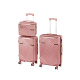Leziter TraveLux Urban XVIII gurulós bőrönd szett lazacrózsaszín