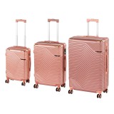 Leziter TraveLux Urban XXI gurulós bőrönd szett rosegold