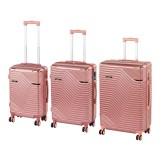 Leziter TraveLux Urban XXI gurulós bőrönd szett rosegold