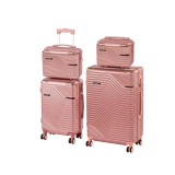 Leziter TraveLux Urban XXIII gurulós bőrönd szett lazacrózsaszín