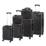 Leziter TraveLux Urban XXXXXII gurulós bőrönd szett fekete
