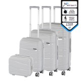 Leziter TraveLux Voyager gurulós bőrönd szett szürke