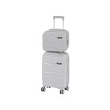 Leziter TraveLux Voyager II gurulós bőrönd szett szürke