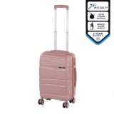 Leziter TraveLux Voyager kabinbőrönd keményfedeles 55x40x20 cm mályvarózsaszín