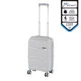 Leziter TraveLux Voyager kabinbőrönd keményfedeles 55x40x20 cm szürke