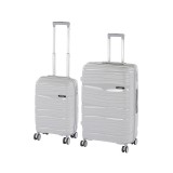 Leziter TraveLux Voyager VI gurulós bőrönd szett szürke