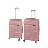 Leziter TraveLux Voyager VII gurulós bőrönd szett mályvarózsaszín