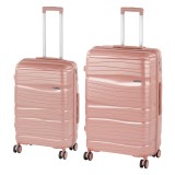 Leziter TraveLux Voyager VII gurulós bőrönd szett rosegold