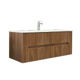 Leziter Trent 120 alsó fürdőszobabútor 1 medencés kerámia mosdóval 2 fiókos, sunset tölgy